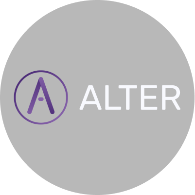 Dark contrast example of the ALTER Logo